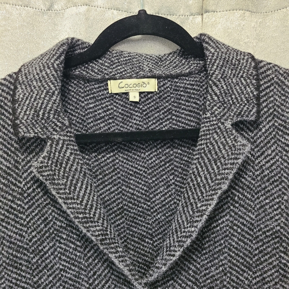 Cocogio Gray Herringbone Blazer‎ ITALY SMALL - Picture 14 of 15